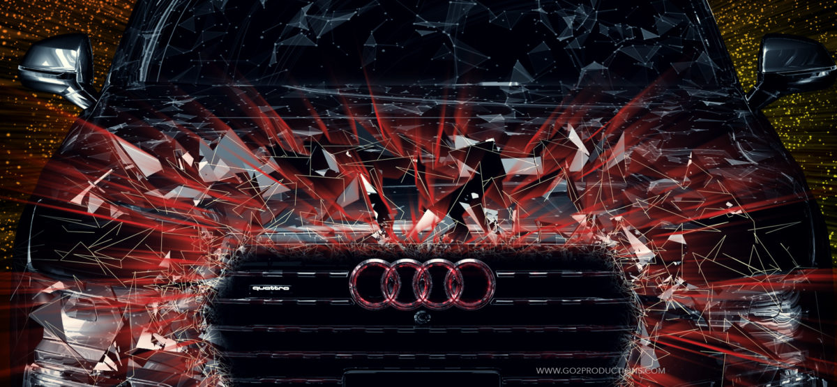 projection mapped Audi car