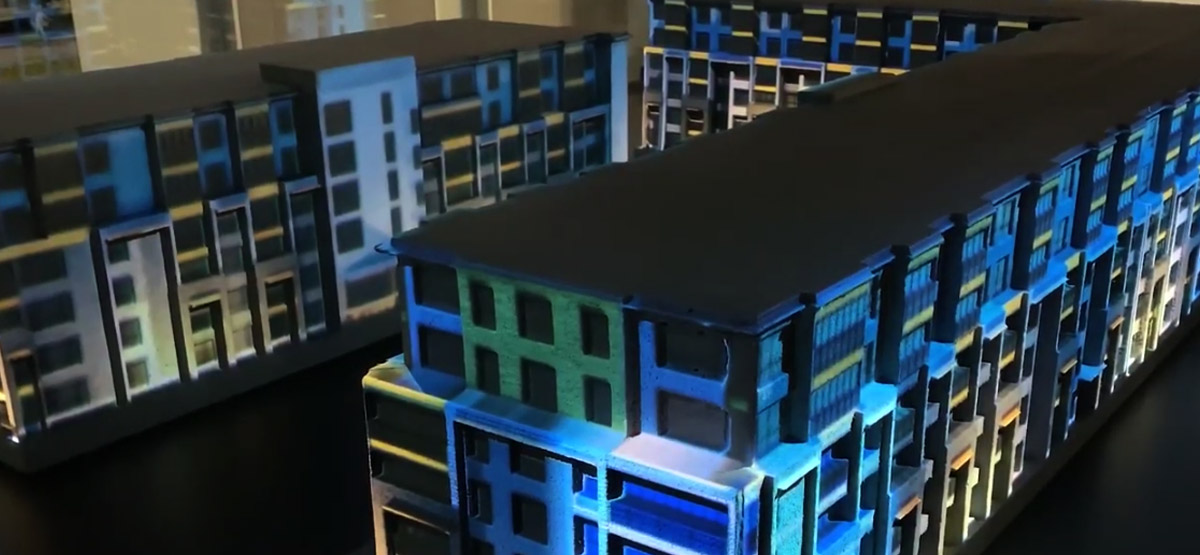 Elevate-interactive-projection-mapping Interactive Architectural Showroom Model