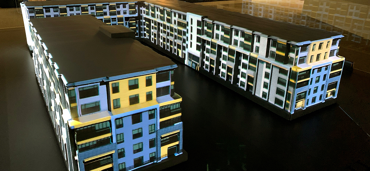 Elevate-interactive-projection-mapping Interactive Architectural Showroom Model