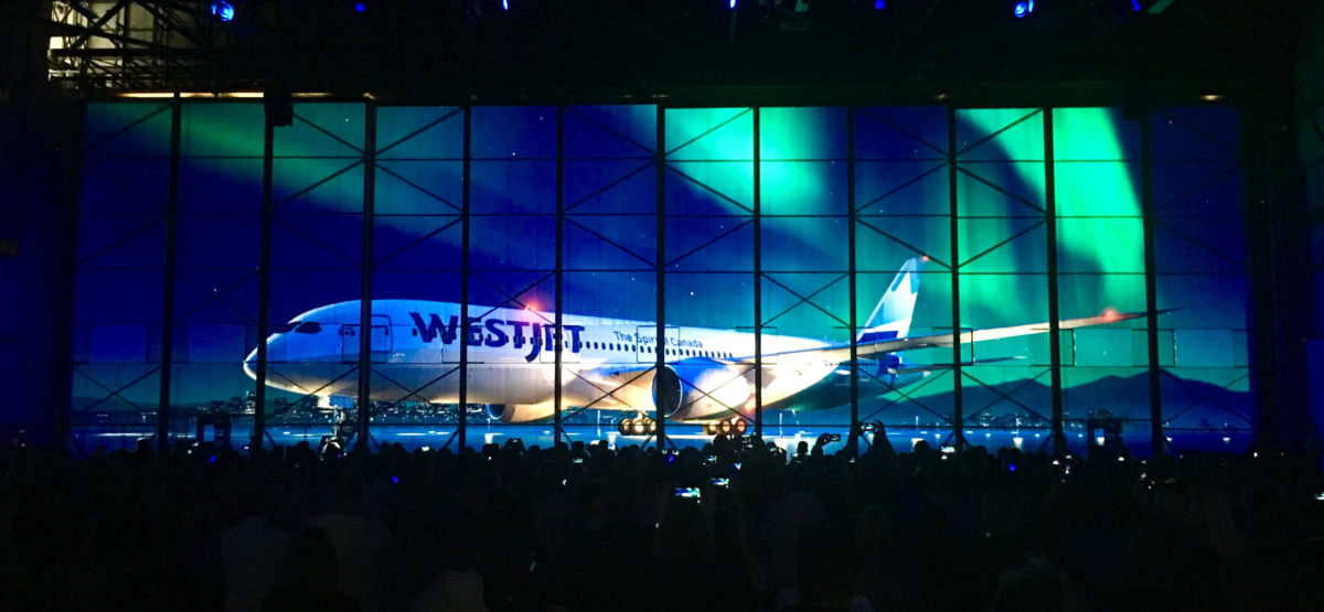Westjet projection mapping