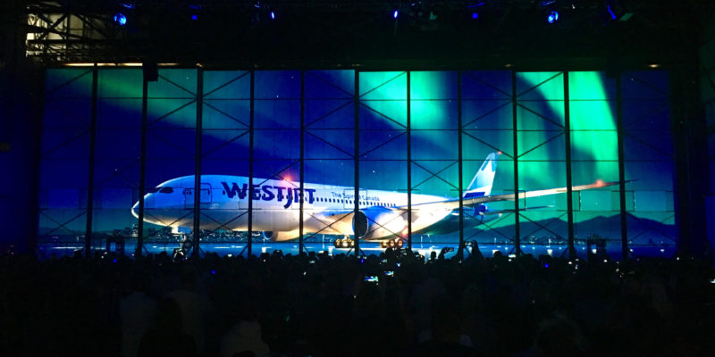 Westjet projection mapping